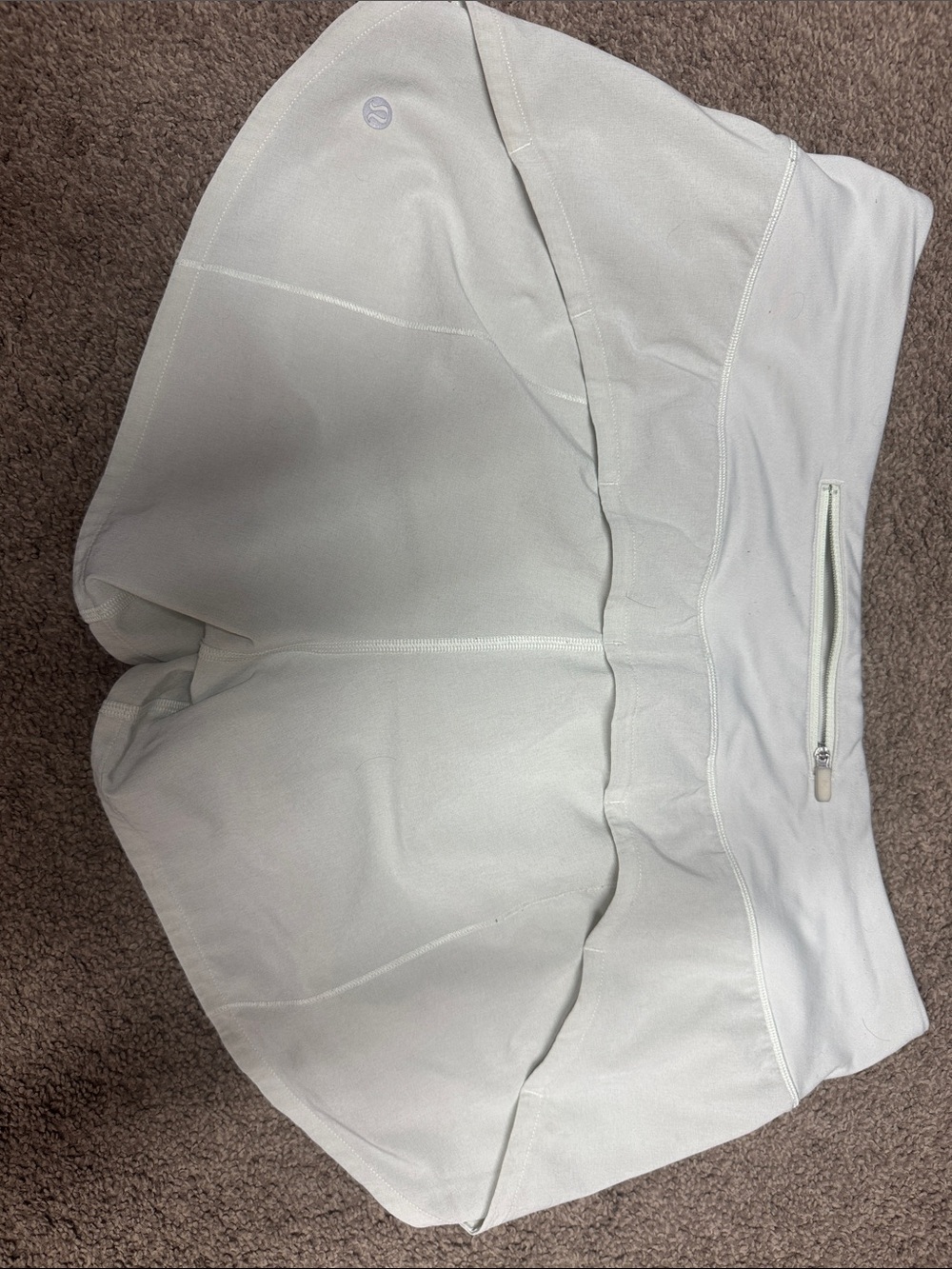 Women’s light green Athletic Skort with Back Zipper Pocket